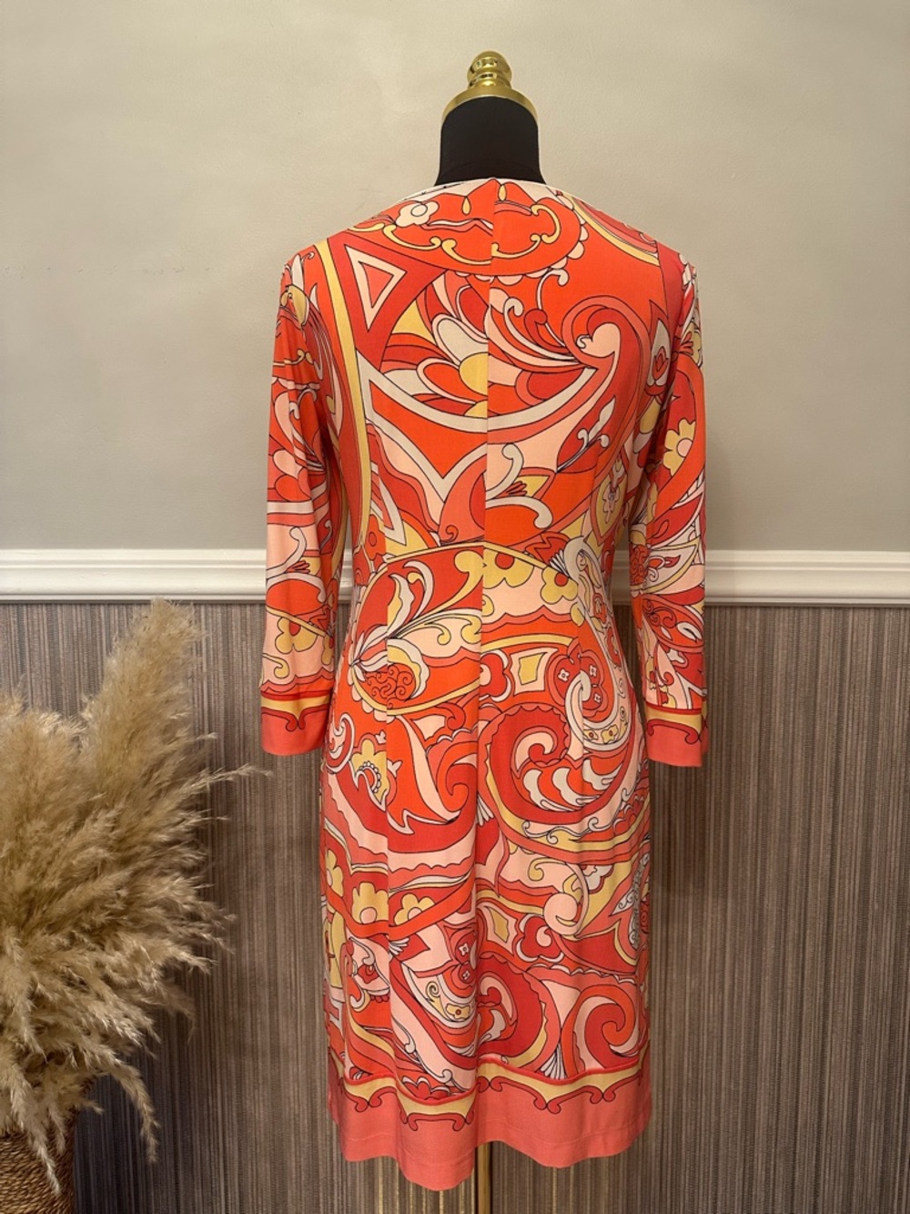 Donna Morgan Retro Paisley Print Shift Dress Size 6 - Picture 7 of 12